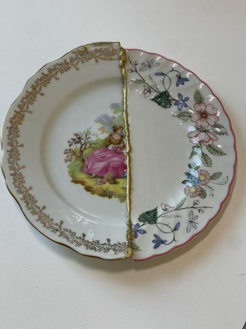 Vintage wandbord , keramiek, Antiek en Kunst, Antiek | Porselein, Ophalen of Verzenden