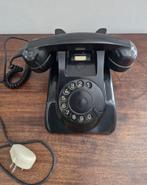 Vintage Bakelieten PTT telefoon, zwart, Telecommunicatie, Ophalen of Verzenden, Gebruikt