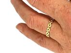 Gouden rolexschakel ring. Maat 18,5, 18 tot 19, Gebruikt, 9843al, Verzenden
