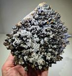 Zeer zeldzame en prachtige Hemimorfiet op geoxideerd Kwarts, Ophalen of Verzenden, Mineraal