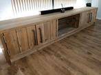 steigerhouten tv kast  2.20 mtr lang, Ophalen, Gebruikt, 25 tot 50 cm, Minder dan 100 cm