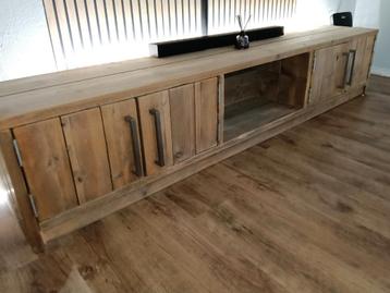 steigerhouten tv kast  2.20 mtr lang beschikbaar voor biedingen