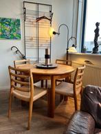 Vintage eettafel rond verlengbaar 108-152cm Deens Design 70s, Antiek en Kunst, Antiek | Meubels | Tafels, Ophalen of Verzenden