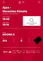 Ajax - Heracles, Tickets en Kaartjes, Eén persoon, Augustus
