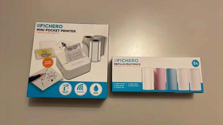 Mini pocket printer met 5 extra rollen voor 15 euro, Computers en Software, Pocketprinters, Nieuw, Ophalen
