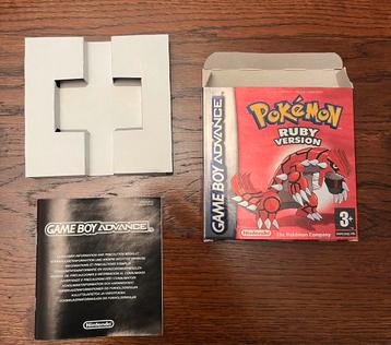 Orgineel Pokemon Ruby doosje met boekje en inlets beschikbaar voor biedingen