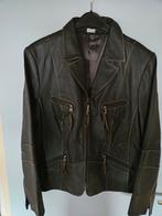 Lederen jas, leren damesjas donkerbruin, Ophalen, Bruin, Maat 46/48 (XL) of groter, Zo goed als nieuw