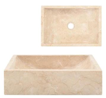 Gootsteen 45x30x12 cm marmer hoogglans crème GRATIS BEZORGD! beschikbaar voor biedingen
