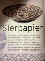 Papieren schalen 2 maten Samen € 20,00., Antiek en Kunst, Ophalen