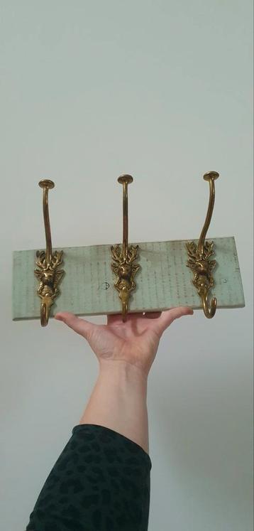 Vintage messing haken/ koper herten kapstok/ rekje beschikbaar voor biedingen