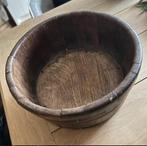Oudhouten olijfbak, Schaal, Rond, Ophalen of Verzenden, Zo goed als nieuw