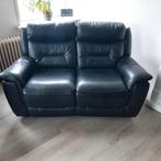 zwart leren (relax) bankstel in zeer goede staat!, Ophalen, Overige maten, Klassiek, 150 tot 200 cm