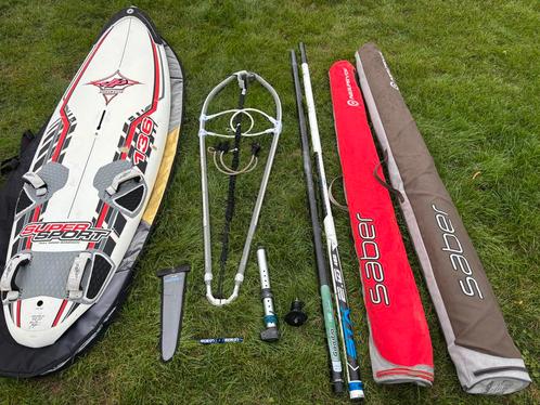 Complete Windsurf Set (JP Super Sport 136L), Watersport en Boten, Windsurfen, Gebruikt, Complete set, 250 tot 300 cm, Met vin(nen)