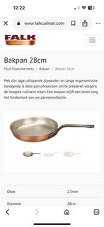 Falk bak pan koekenpan frying pan - koper - 28cm, Ophalen of Verzenden, Gebruikt, Overige materialen, Koekenpan of Braadpan