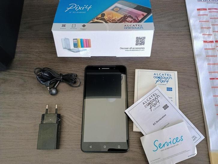 mobiele telefoon Alcatel pixi 4 onetouch, Telecommunicatie, Mobiele telefoons | Overige merken, Gebruikt, Zonder abonnement, Zonder simlock