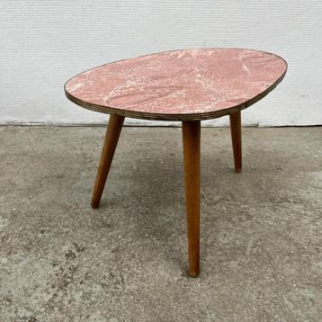 Vintage plantentafeltje, organisch blad - roze marmerlook  beschikbaar voor biedingen