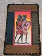 Schilderij Afrika Africa warriers kleurrijk painting, Antiek en Kunst, Ophalen of Verzenden
