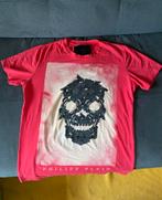 Philipp Plein Heren XXL T-Shirt rood skull print slim, Overige maten, Ophalen of Verzenden, Zo goed als nieuw, Philipp Plein