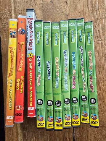 Bassie & Adriaan + Sesamstraat DVD Set A(10 DVD's) beschikbaar voor biedingen