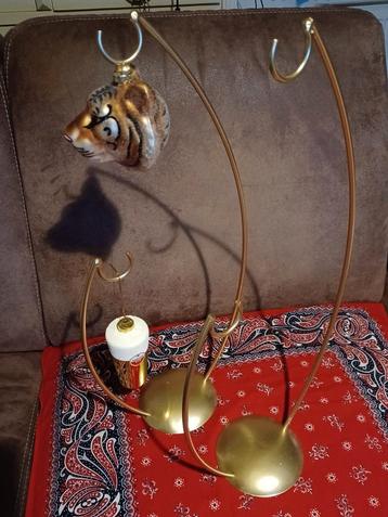 2 gouden standaards kerstbal hanger ZONDER ballen beschikbaar voor biedingen
