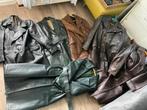 Vintage lange leren jas / jassen Oldtimers Brommer Solex, Ophalen, Overige typen