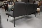 Luxe eetkamerbank Shuffle Jess Design leer zwart wachtruimte, Huis en Inrichting, Ophalen, Zwart, Zo goed als nieuw, Metaal