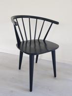 Rowico Carmen set van 6 zwarte houten stoelen, Huis en Inrichting, Gebruikt, Bruin, Ophalen