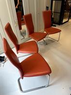 Zes eetstoelen, Huis en Inrichting, Stoelen, Ophalen, Gebruikt, Overige kleuren, Metaal