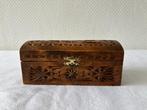 Vintage houten lepelkistje Fries houtsnijwerk., Ophalen of Verzenden
