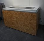 Uitgiftebuffet met bain marie, warmhoudbuffet,, Zakelijke goederen, Horeca | Keukenapparatuur, Niet ingevuld, Gebruikt, RVS Meubilair