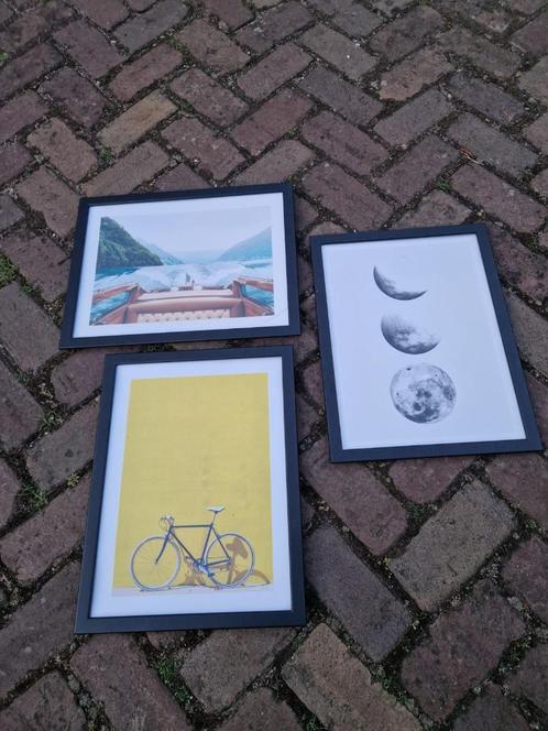 Posters in lijsten -3 stuks Desenio / IKEA, Huis en Inrichting, Woonaccessoires | Schilderijen, Tekeningen en Foto's, Zo goed als nieuw