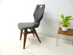 retro vintage stoel eetkamerstoel jaren 60 design teak, Gebruikt, ., Zwart, Vintage