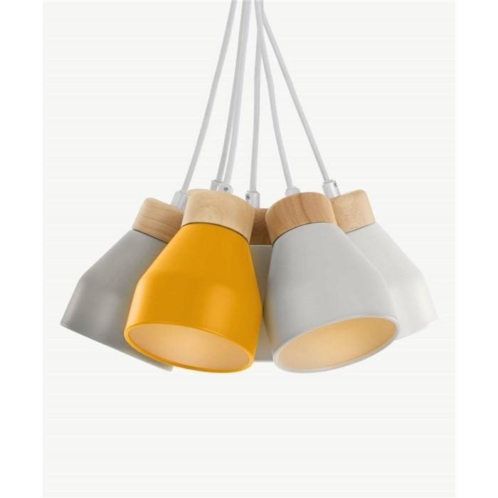 MADE Albert hanglamp 6 pendellamp e14 design nieuw, Huis en Inrichting, Lampen | Hanglampen, Zo goed als nieuw, Minder dan 50 cm
