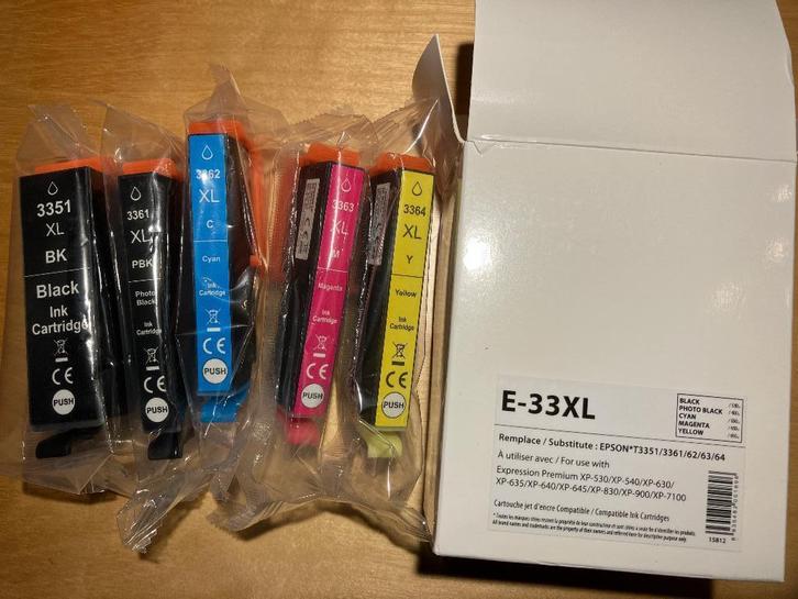 Inktcartridge/Multipack ter vervanging van Epson 33XL, Computers en Software, Printerbenodigdheden, Nieuw, Cartridge, Ophalen