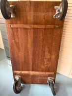 Salontafel met wielen - hout, Huis en Inrichting, Ophalen, Gebruikt, 100 tot 150 cm, Eikenhout