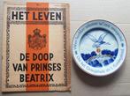 Prinses Beatrix 31-1-1938 herdenkingsbordje en "het Leven", Verzenden, Gebruikt, Nederland, Kaart, Foto of Prent