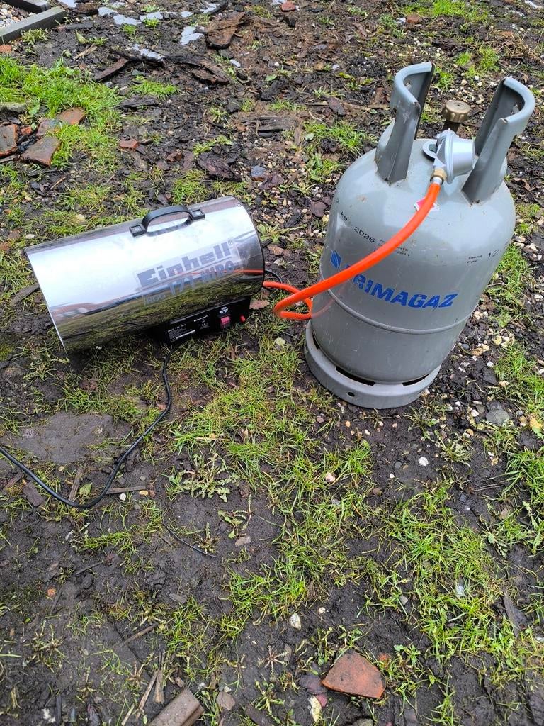 Einhell 171 Niro Gasheater, Doe-het-zelf en Verbouw, Verwarming en Radiatoren, Ophalen, 30 tot 80 cm, Gebruikt, Kachel