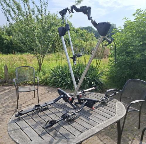 Dak-fietsendrager met liftsysteem voor elektrische fietsen, Auto diversen, Fietsendragers, Gebruikt, Dakdrager, 2 fietsen, Brede banden