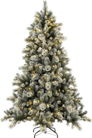 Intratuin besneeuwde Kunstkerstboom 215cm warm met lampjes beschikbaar voor biedingen