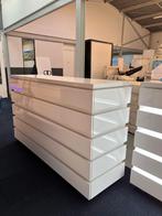 MOOI DESIGN TOONBANK  BALIE TE KOOP HOOGGLANS WIT, Huis en Inrichting, Kasten | Buffetkasten, Zo goed als nieuw, Minder dan 100 cm