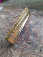 Brievenbus klep geel brons/koper nr 2, Antiek en Kunst, Ophalen of Verzenden