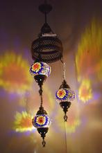 Oosterse Arabische hanglamp kroonluchter glasmozaiek set 3, Huis en Inrichting, Lampen | Hanglampen, 50 tot 75 cm, Oosters Arabisch 1001nacht Boho Ibiza Marrakech Marokkaans Turks