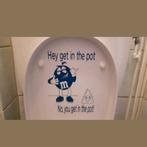 Toilet rugleuning stickers, Huis en Inrichting, Woonaccessoires | Tekstborden en Spreuken, Ophalen of Verzenden, Nieuw