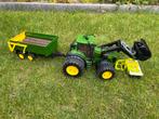 Bruder John Deere trekker met veel accessoires, Ophalen of Verzenden