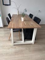 Basic Label Eikenhouten Eettafel, Huis en Inrichting, Tafels | Eettafels, Gebruikt, Eikenhout, 150 tot 200 cm, Vier personen