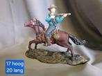 Beeldje cowboy op paard, Ophalen of Verzenden, Dier