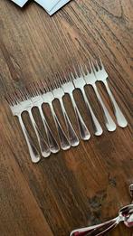 Verzilverde taartvorkjes Hollands glad, Ophalen of Verzenden, Zo goed als nieuw, Vaatwasserbestendig, Zilver