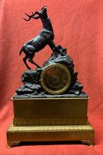 Bronzen vuurvergulde pendule, Antiek en Kunst, Antiek | Klokken, Ophalen of Verzenden