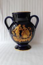 Vintage Limoges Castel cobalt blauw grote vaas, Ophalen of Verzenden