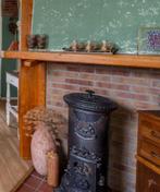 Gietijzeren potkachel, voor het stoken van hout of kolen., Huis en Inrichting, Kachels, Ophalen, Potkachel, Gebruikt, Vrijstaand